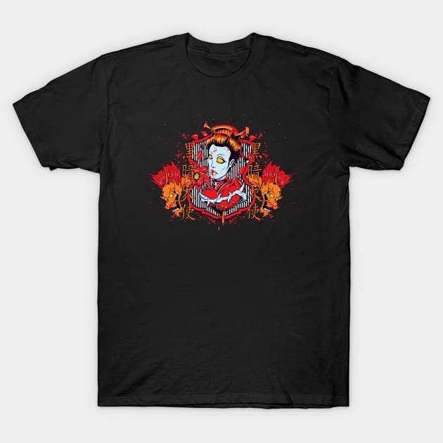 Hearts of Death Dragon Queen T-Shirt by JakeRhodes